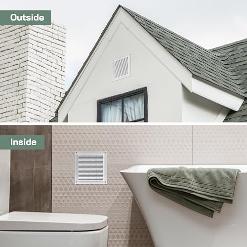 Vent Systems 10" x 10" Inch White Plastic Vent Cover - Image 5