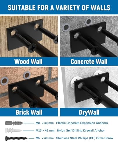 4-Pack 10 inch Floating Shelf Brackets, Hidden Shelf Bracket - Image 6