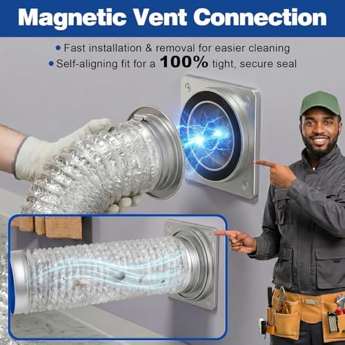 Roylvan Magnetic Dryer Vent Coupling, DV180 Airtight Seal Magnetic Dryer Vent - Image 6