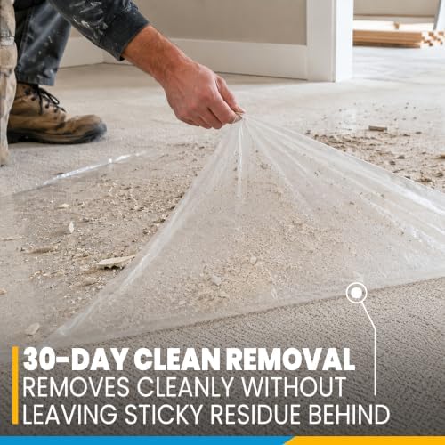 Zip-UP 24" x 50' Carpet Protection Film, Self Adhesive, Easy Installation - Image 5