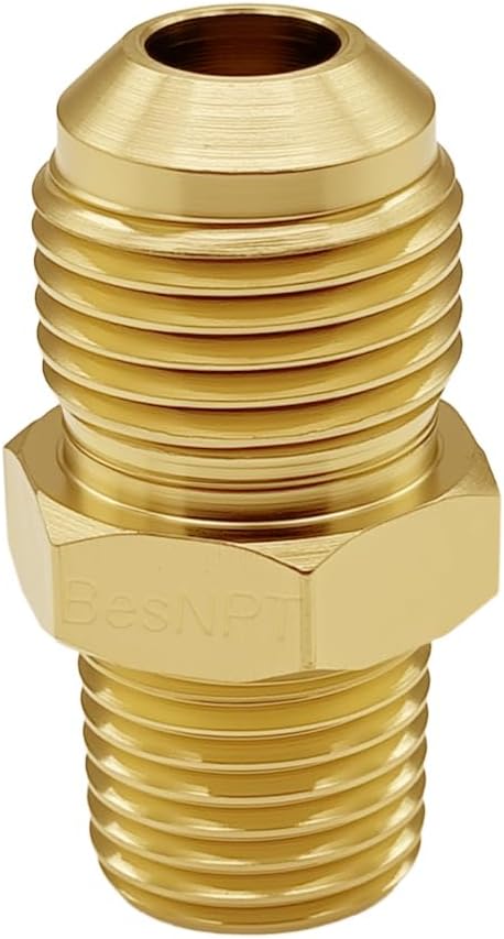 2 Pack Brass 1/4" NPT Male to 3/8" Flare Male Propane Flare Fitting | Propane - Image 5