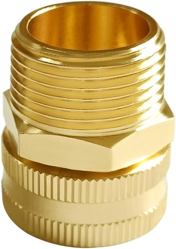 Joywayus 2PCS Brass Swivel Pipe Fitting 3/4" GHT Female x 3/4" NPT Male | - Image 5