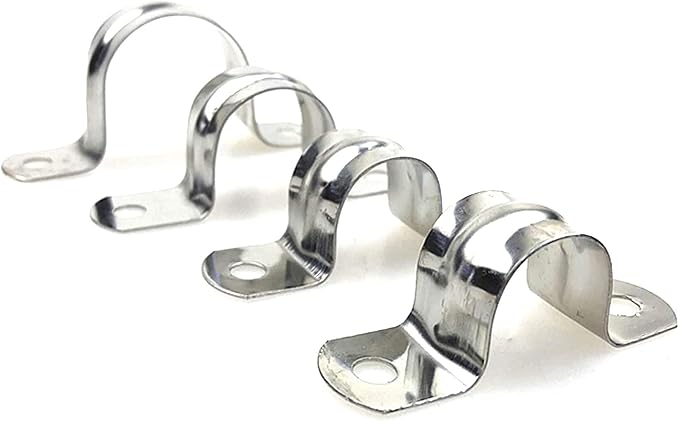 12 Pcs 2.5inch Rigid Pipe Strap, Two Hole Stainless Steel Strap U Bracket - Image 3