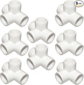 1/2Inch Tee PVC Fitting 4 Way Elbow Connector, Furniture Grade 90 Degree Elbow by ANPTGHT