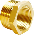Joywayus Garden Hose Hex Bushing Reducer 1/2" NPT Female x 3/4" GHT Male | Cast by Joywayus