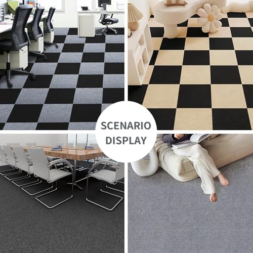 24 * 24in Peel and Stick Carpet Tiles, Self Adhesive Floor Squares - Image 6