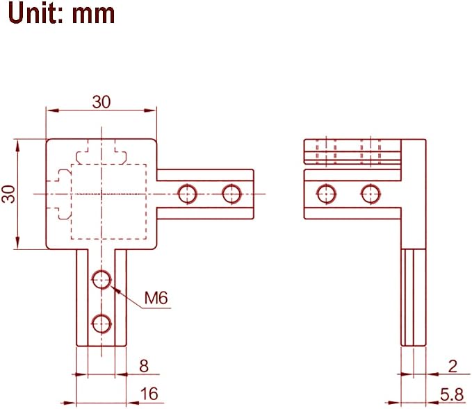4PCS Black 3-Way End Corner Bracket Connector - Image 2