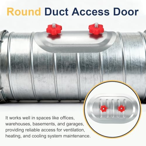 PATIKIL 2Pcs 10" Round Duct Access Door, Duct Maintenance Access Door - Image 6