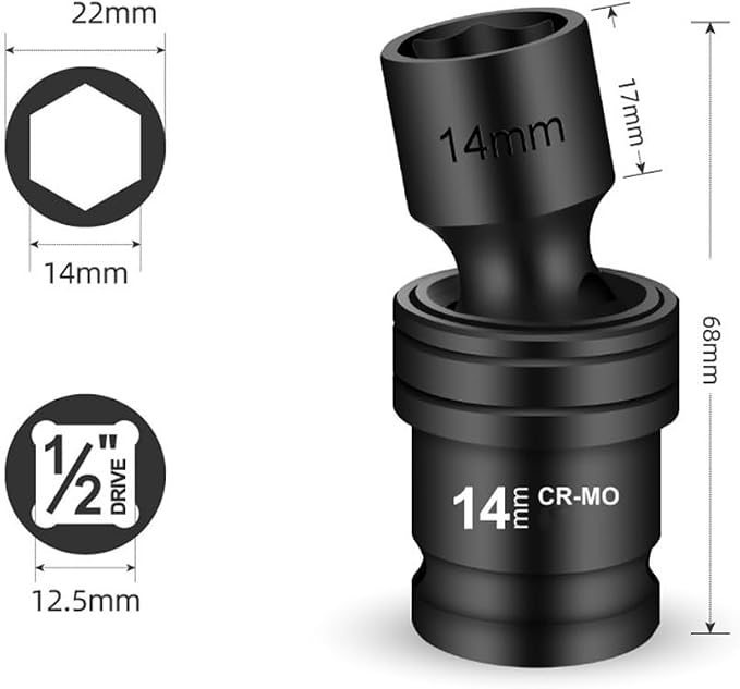 1/2 Inch Drive Hex Socket Adapter - Image 3