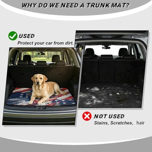 ELEQIN 250th 4th of July Car Cargo Liner Non Slip Backing Cargo Mat Rear Trunk - Image 4