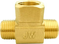 Joywayus Brass Pipe Fitting Barstock Street Tee T 3 way NPT 3/8" Male × 3/8" by Joywayus