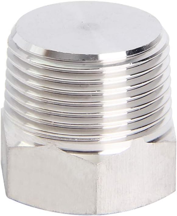 Joywayus 12PCS Stainless Steel Male Thread Outer Hex Head Pipe Plug Fittings - Image 3