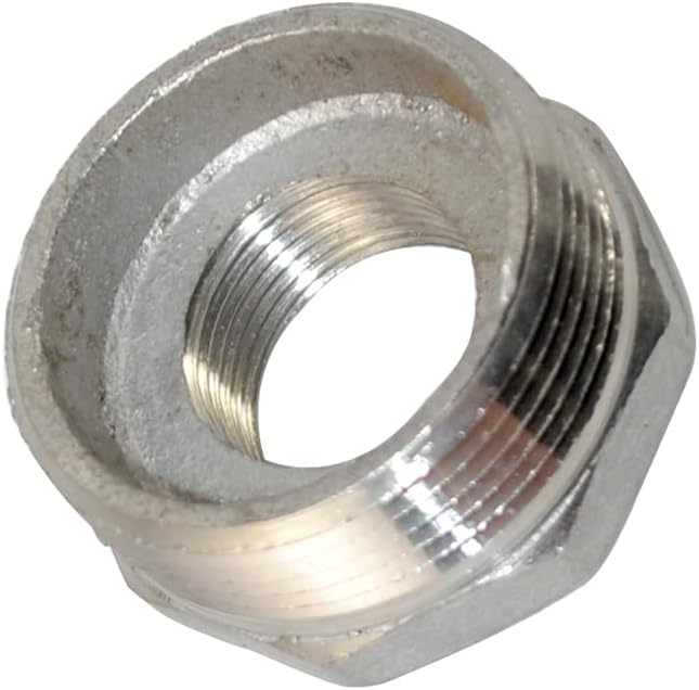 1-1/2" Male x 3/4" Female Thread Reducer Bushing Pipe Fitting, Stainless steel - Image 2