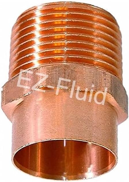 EZ-FLUID 4" C X MIP LF Copper Male Adapter Pressure Copper Fittings, Sweat by EZ-FLUIDPlumbingProducts