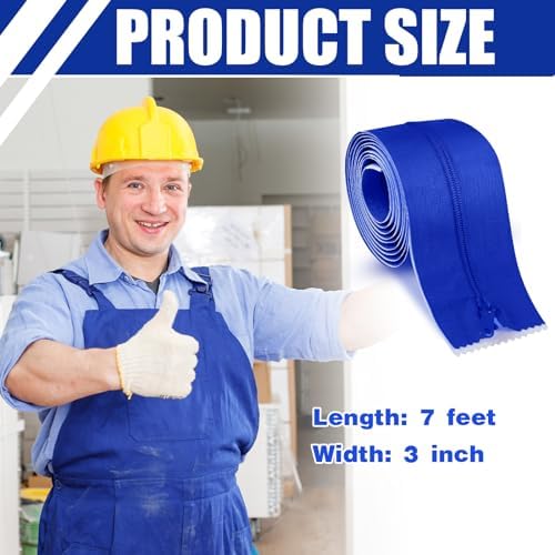 Tigeen 4 Roll Heavy Duty Zipper Door Dust Barriers 7 ft x 9 Inch - Image 3