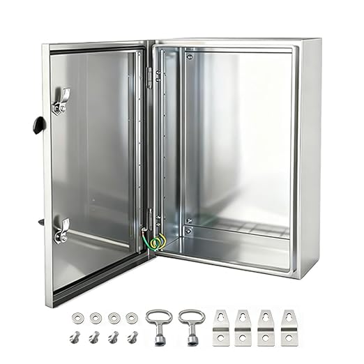 Electrical Enclosure 24x16x12, 304 Stainless Steel Enclosure IP66 Waterproof by YcXingnon