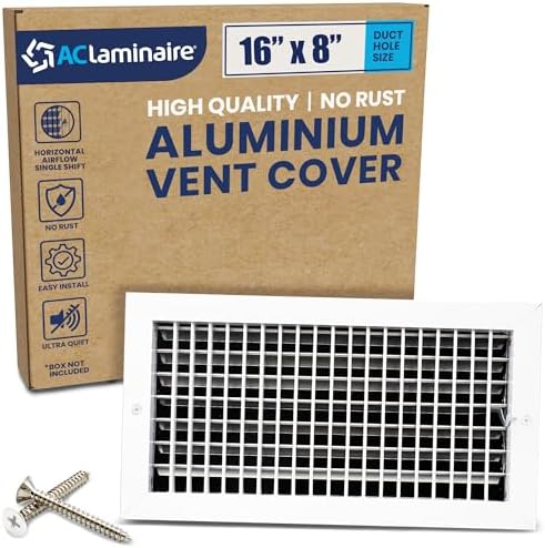 16" x 8" Duct Hole Adjustable Vent Cover by ACLAMINAIRE