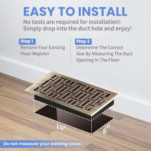 Howeall 6x10 Inches 2 Pack Heavy Duty Walkable Floor Register - Image 6