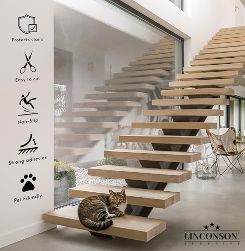 linconson Clear Slip Resistant Stairs Tread Grip Tape 4” x 24” Safety - Image 3