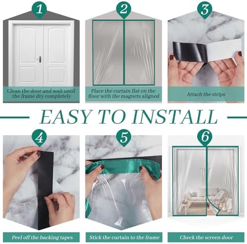 Amylove Zipper 72 x 80 Inch Dust Barrier Door Kit 6 x 6.7 ft Temporary Wall - Image 4