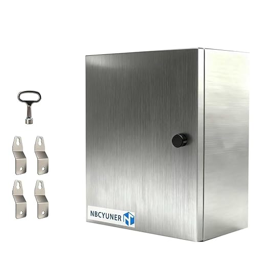 NBCYUNER Stainless Steel Electrical Enclosure 12x10x6 Inch NEMA 4X Enclosure by NBCYUNER
