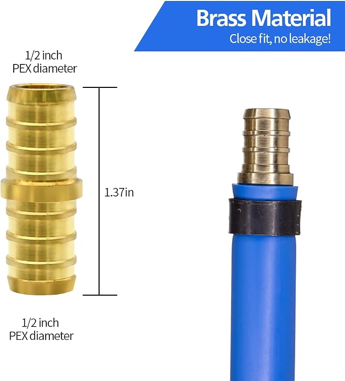 40pcs 1/2" Brass PEX Fittings Combo - Image 4