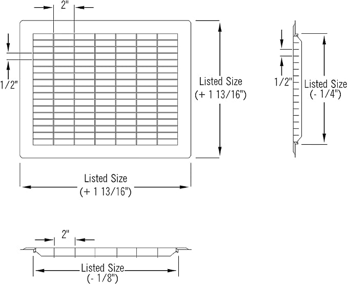 Imperial RG1037 Heavy Gauge Floor Return Air Grille, 4 x 12-Inch - Image 4