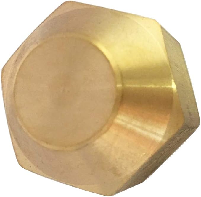 Brass Flare Cap, SAE 45 Degree Flared Tube Fitting - Image 5
