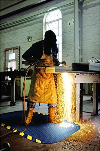 M+A Matting Hog Heaven Industrial-Grade Anti-Fatigue Mat | OSHA Yellow Striped - Image 6