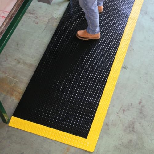 Rhino Mats DTT24BYX17 Diamond Plate Ant-Fatigue Mat, 2-Sides Yellow, 2 FT. x 17 - Image 3