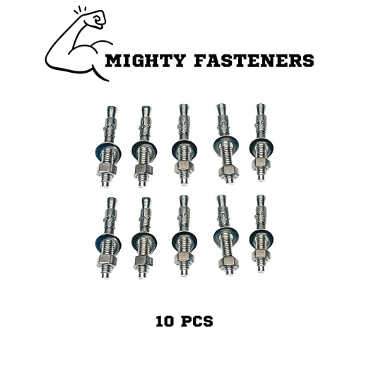 Mighty Fasteners Wedge Anchors – Heavy-Duty 304 Stainless Steel Expansion Bolts - Image 3
