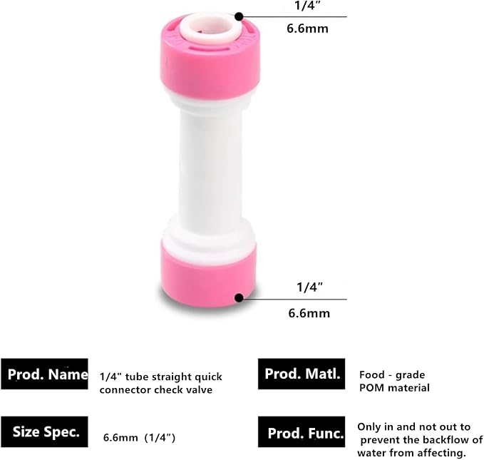 1/4 inch Quick Connect one Way Check Valve - Image 2