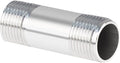 Quickun 304 Stainless Steel Nipple Pipe Fitting, 3/8" NPT x 3/8" NPT Male by VisittheQuickun