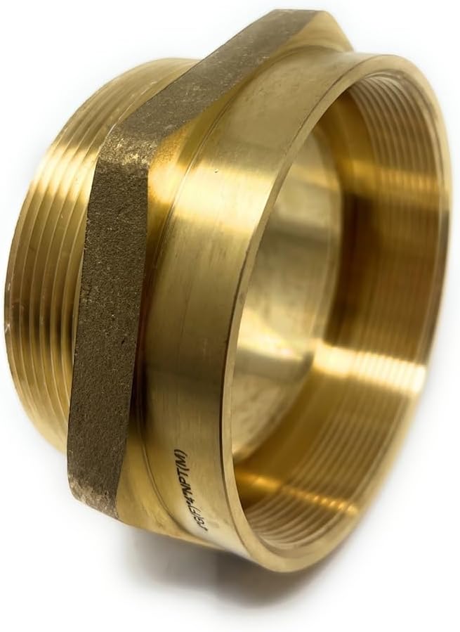 Cascada Lead-Free 4" G Thread Female to NPT Male Adapter | Brass Pipe Fitting - Image 6