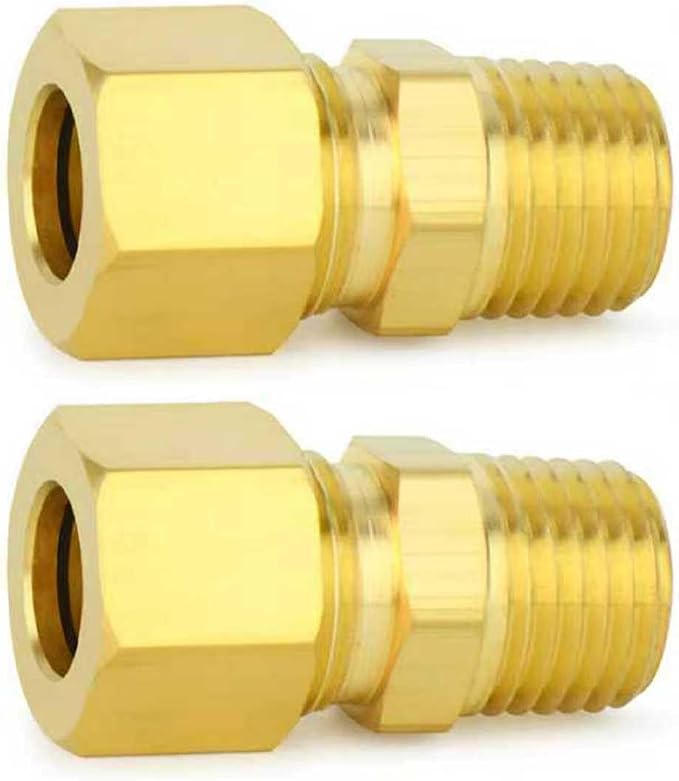ChillWaves Brass Compression Tube Fitting, 3/4" OD x 1/2" NPT Male Compression by VisittheCHILLWAVES