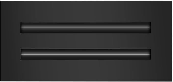 BUILDMART - 10x4 Modern AC Vent Cover - Decorative Black Aluminum Air Vent - by TexasBuildmart