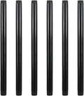 6 Pack 3/4" × 16" Pre-Cut Black Metal Pipe, Industrial Steel Fits Standard by GeilSpace