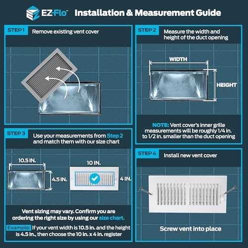EZ-FLO 10 x 4 Inch Air Vent Cover - Image 3