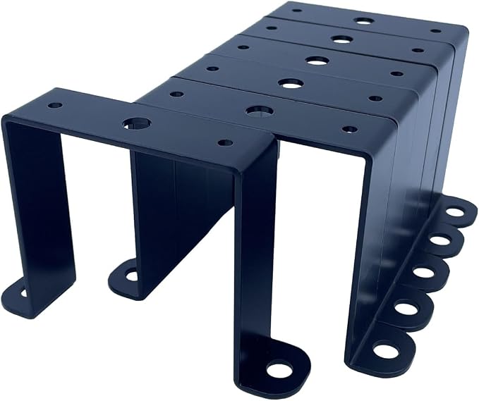 6 PCS 3x3" Square Pipe Tube Strap Clamps, 3 inch metal u shaped bracket - Image 3
