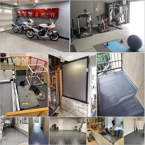 Garage Floor Mat Gray 1.3×16m, PVC Garage Floor Roll Cover, Non Slip Diamond - Image 7