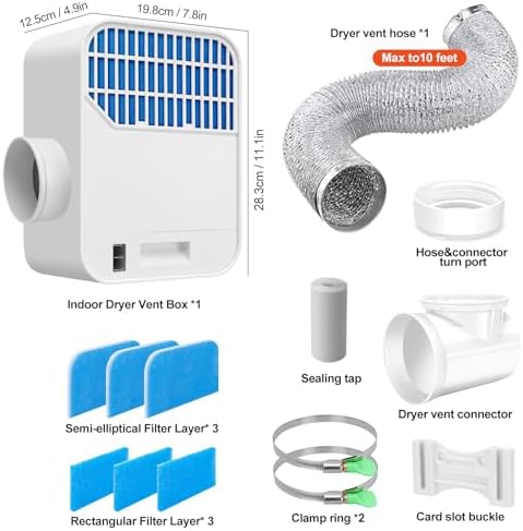 Upgraded Triple Filtration System Indoor Dryer Vent Kit, Indoor Dryer Vent - Image 6