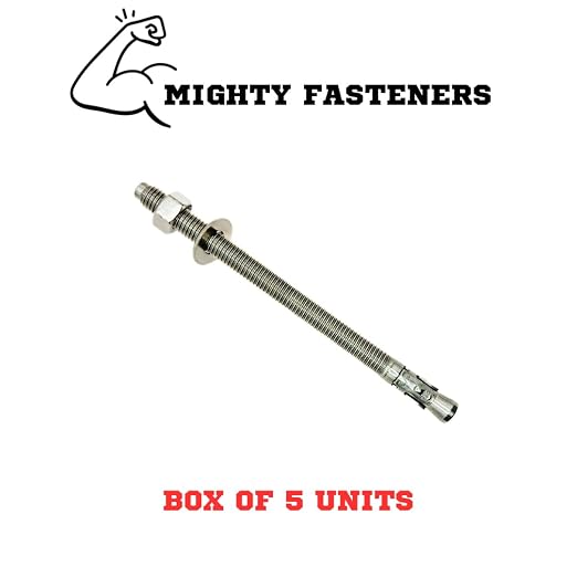 Mighty Fasteners Wedge Anchors – Heavy-Duty 304 Stainless Steel Expansion Bolts - Image 3