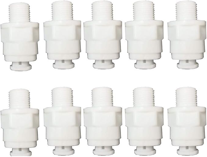 Malida Push to Connect 1/8 Male Connector x 1/4 Ro Tube itting, 10 Pack | Food by MALIDA
