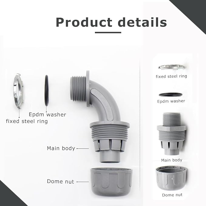 MAKERELE 30 Pack 1/2 Inch PVC Liquid Tight Connectors - Image 3