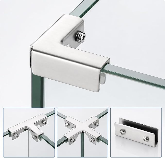 Glass and Tile Corner Clip, Clamp Bracket，T-Shape | Outdoor Furniture Connector - Image 7