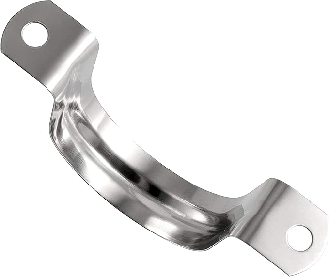10 Pcs 3inch Rigid Pipe Strap, Two Hole Stainless Steel Strap U Bracket - Image 3
