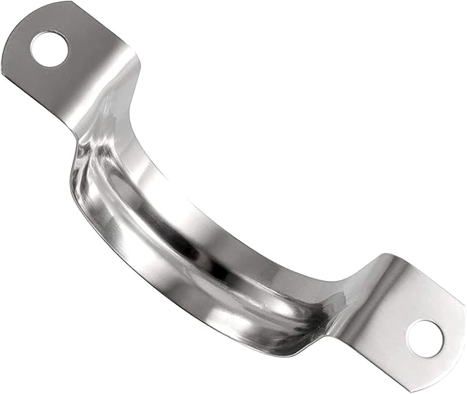 10 Pcs 4inch Rigid Pipe Strap, Two Hole Stainless Steel Strap U Bracket - Image 3