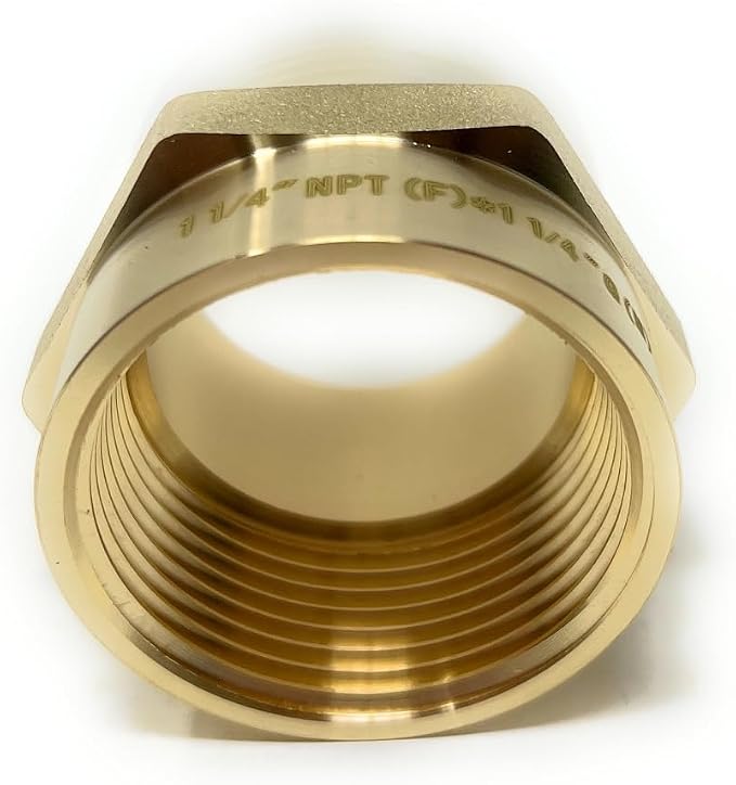 Cascada Lead-Free 1 1/4" G Thread Male to NPT Female Adapter | G Thread Male to - Image 2