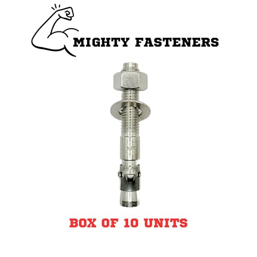 Mighty Fasteners Wedge Anchors – Heavy-Duty 304 Stainless Steel Expansion Bolts - Image 3