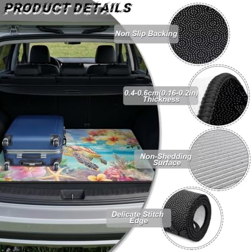ELEQIN Car Trunk Mat, All Weather Cargo Liner Trunk Protection, Tropical Sea - Image 6